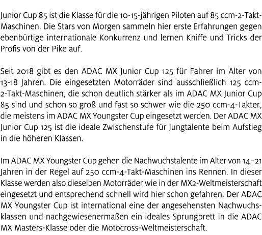 Junior Cup 85 ist die Klasse f r die 10 15 j hrigen Piloten auf 85 ccm 2 Takt Maschinen. Die Stars von Morgen sammeln...