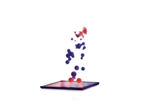 Open laptop computer with bright screen, on white background, cut out